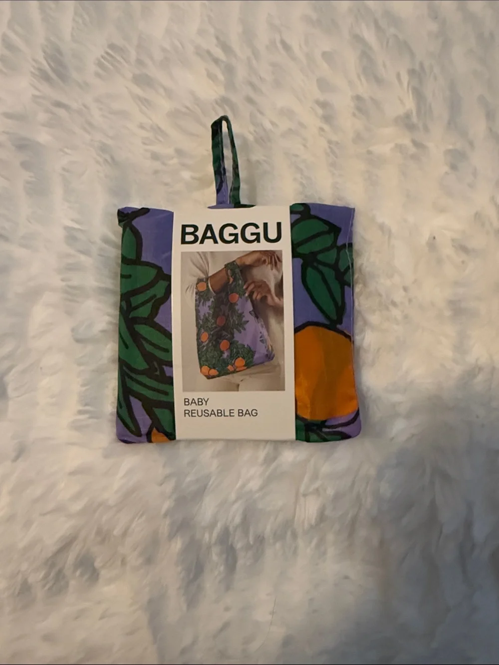 NWT Baggu Orange Tree Periwinkle Baby Reusable Bag - Picture 2 of 3